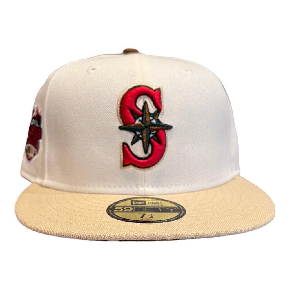 New Era Seattle Mariners Eggnog Pack 59FIFTY Fitted Hat Cap 2023 ASG Patch - Picture 3 of 6